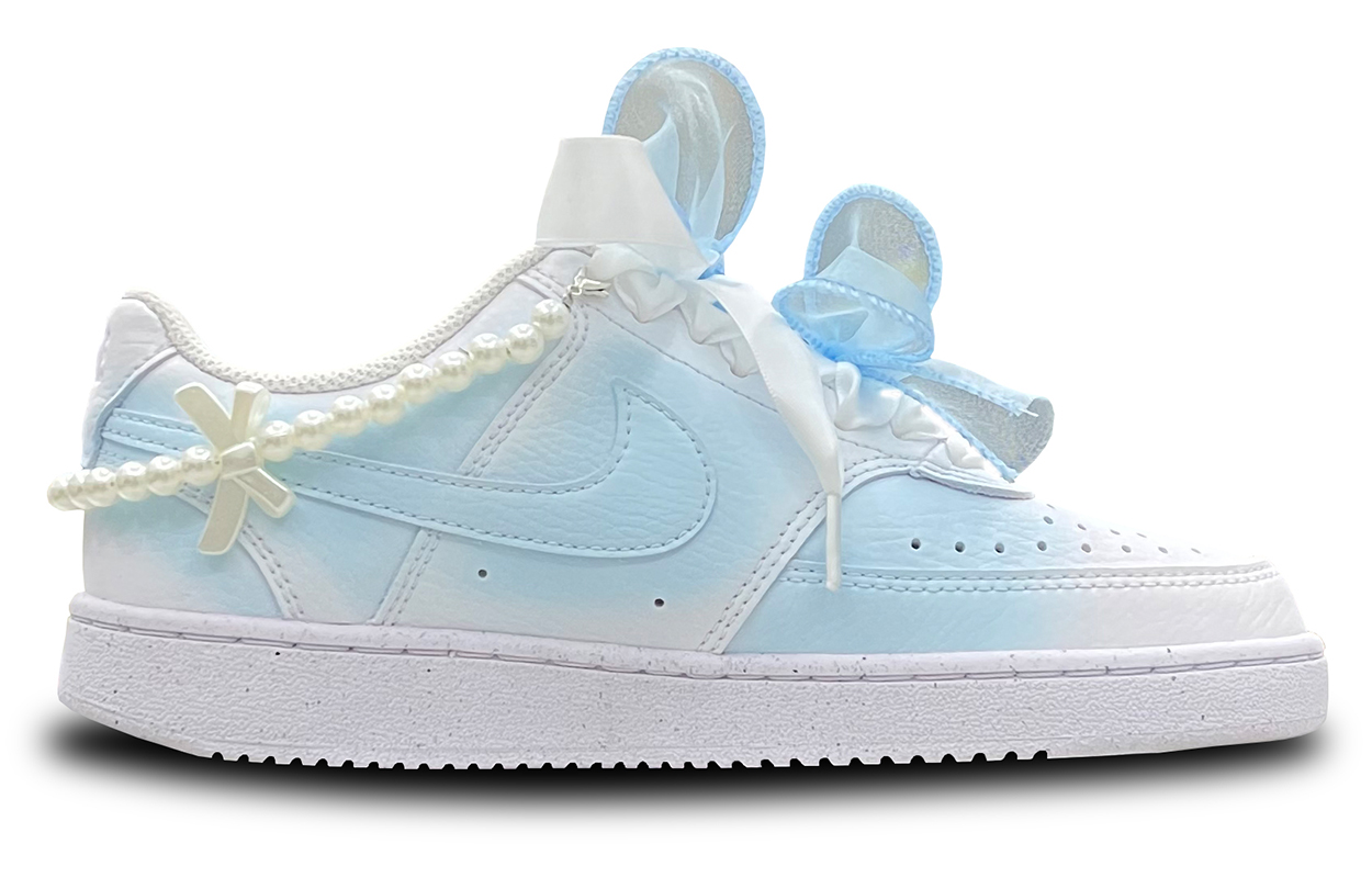 Nike Court Vision Slip Resistant, Abrasion Resistant, Lightweight Low Top Skateboard Shoes Women's Light Blue купить в интернет-магазине Yoocart с быстрой доставкой по России.