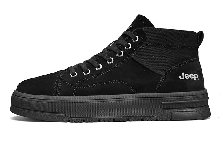 Jeep High Top Casual Shoes Men's Black