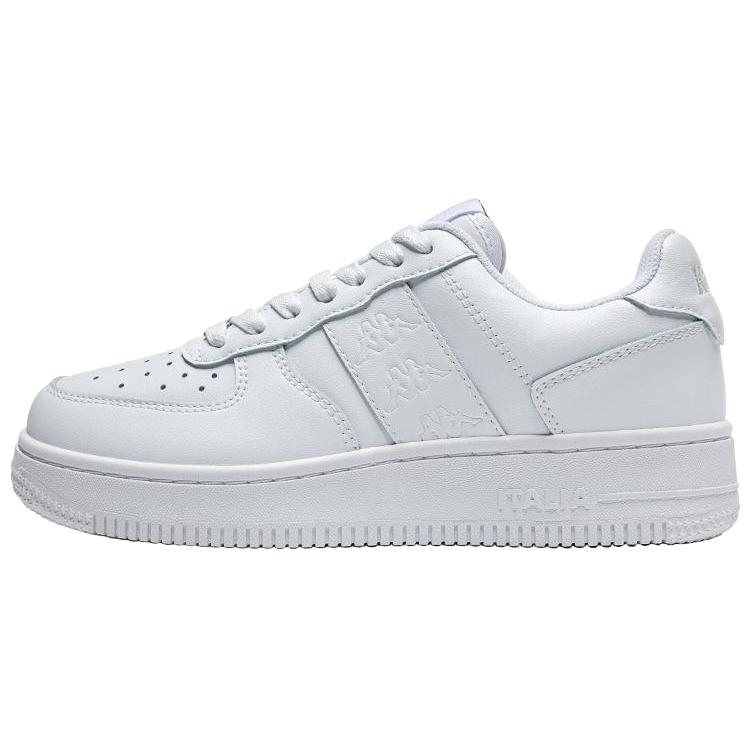 Kappa Wear-Resistant Low-Top Skateboard Shoes Unisex Heron Feather White