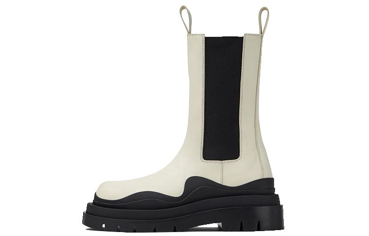 Bottega Veneta Tire Chelsea Crew Chelsea Boots 5.5cm Women's White