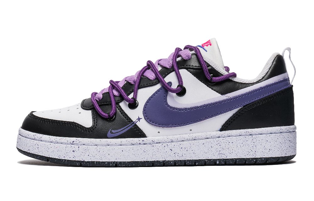 Nike Court Borough Low-Top Skateboard Shoes GS White Purple