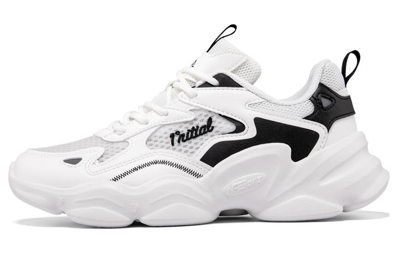 361° Anti-Slip Wear-Resistant Low-Top Sports Casual Shoes Women's White Black