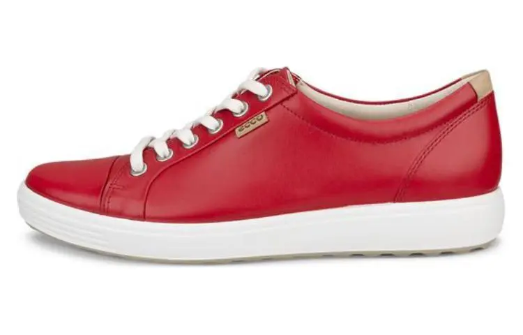 Ecco Anti Slip Wear Resistant Low Top Skateboard Shoes Women's Red