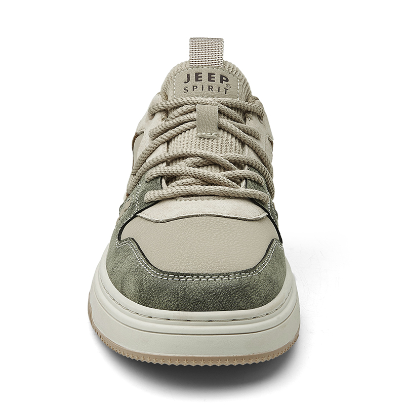 JEEP SPIRIT Casual, Versatile, Classic Low Top Skateboard Shoes Men's Sandstone