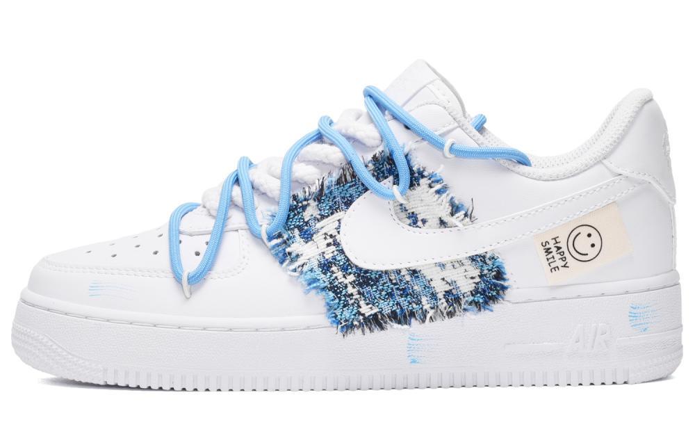 Nike Air Force 1 Low CUS ID Deconstructed Style Low-Top Skateboard Shoes Men's Blue White