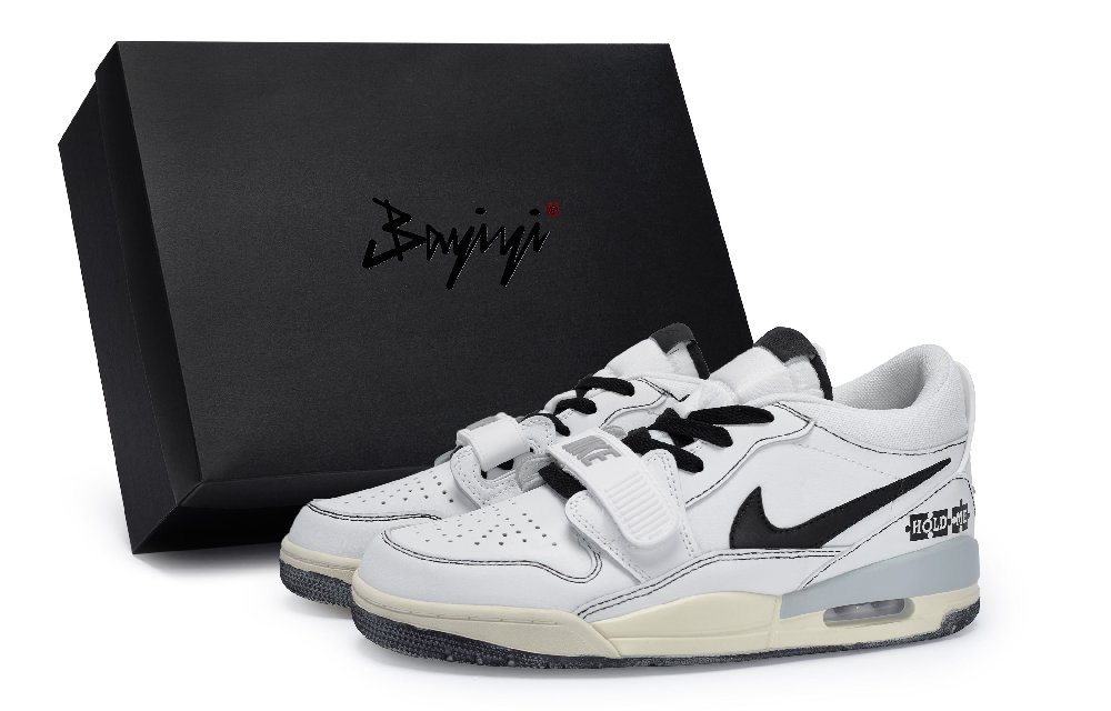 JORDAN Legacy 312 Vintage Basketball Shoes Men Low Top Black/Gray