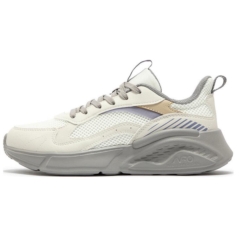 361° Abrasion Resistant Cushioning Low Top Casual Shoes Women's Beige Gray