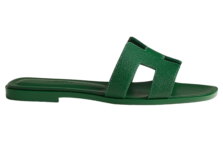 HERMES Oran Stylish Sandals Women's Green