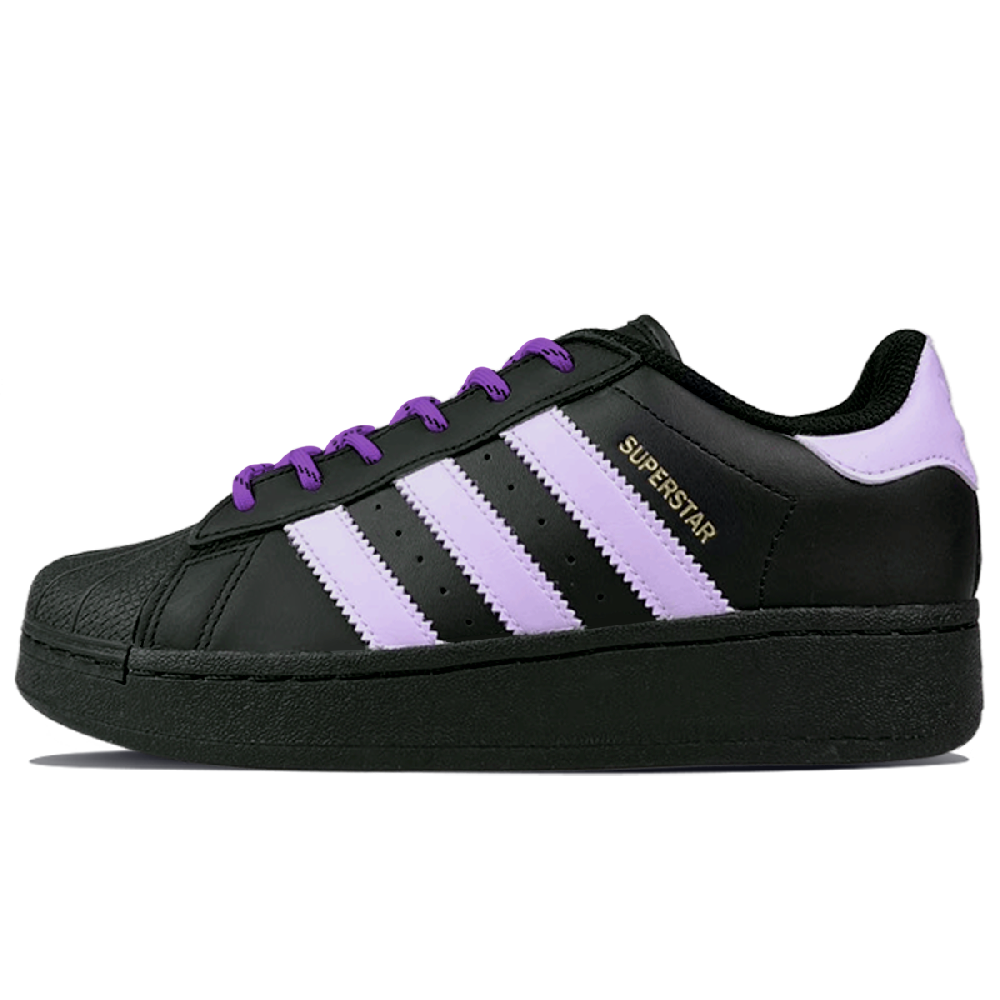 Adidas Originals SUPERSTAR XLG Anti-Slip Wear-Resistant Low-Top Skateboard Shoes Unisex Light Lavender