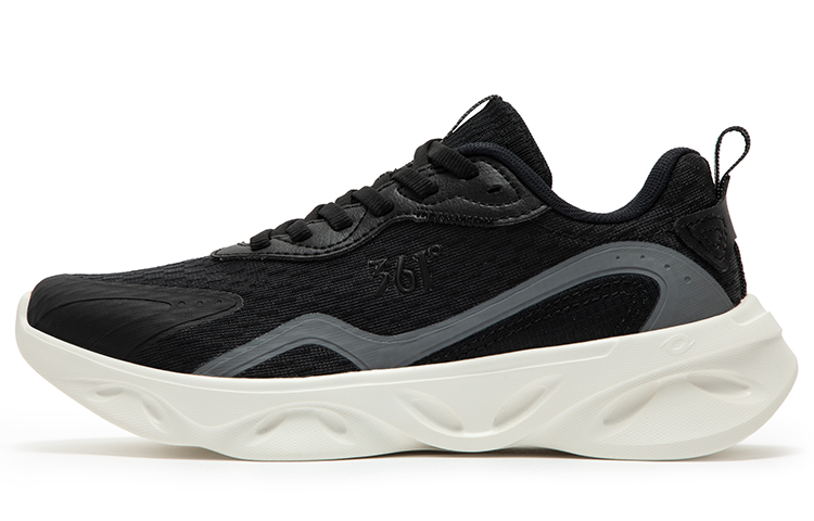 361° Light Feather Cushioning, Slip Resistant, And Abrasion Resistant Low Top Running Shoes Women's Black Gray