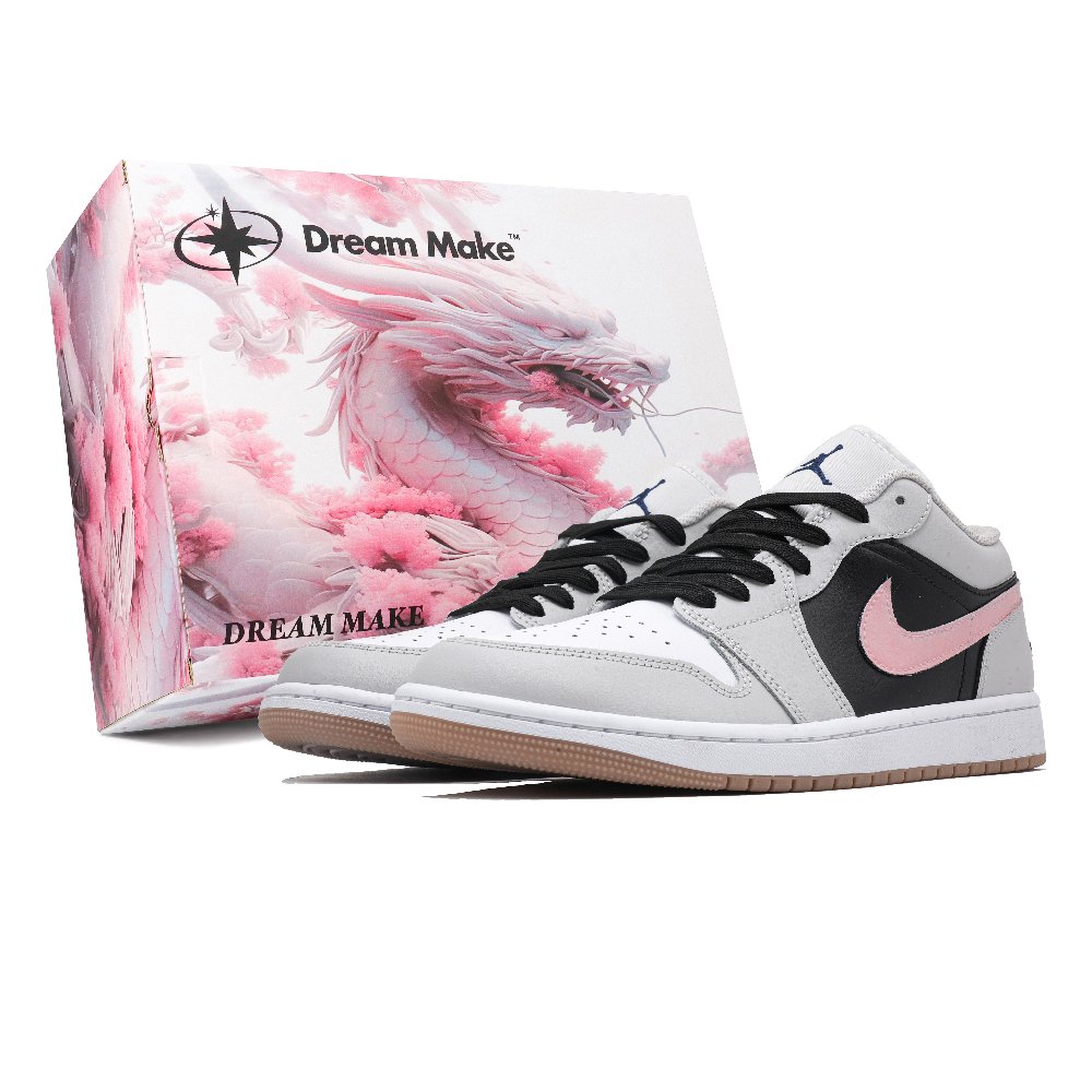 Jordan Air Jordan 1 Vintage Basketball Shoes Unisex Low top Pink