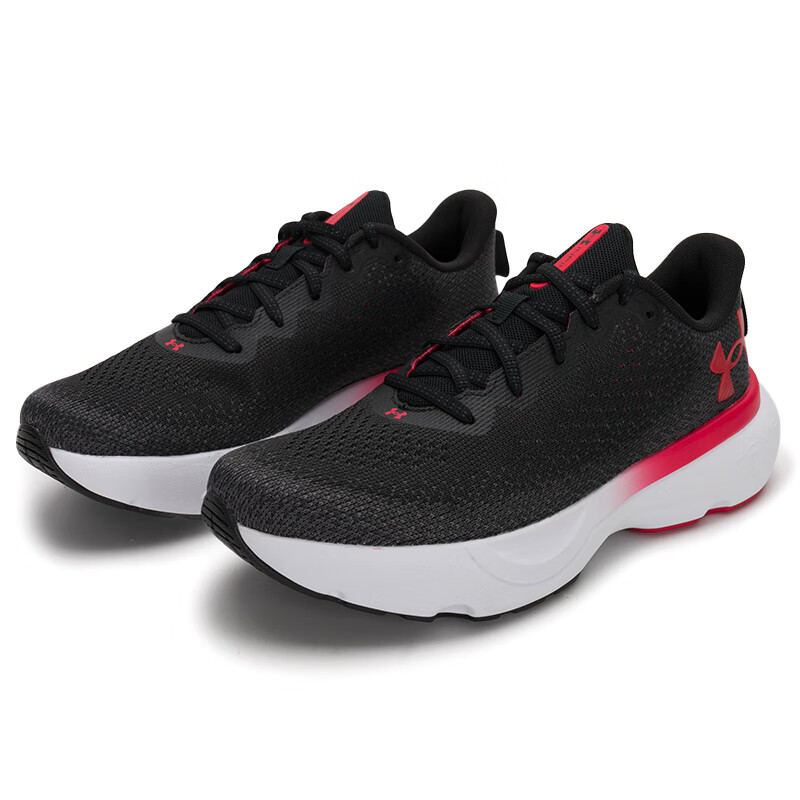 Under Armour Infinite 1 Breathable Lightweight Low-Top Running Shoes Men's Black Red