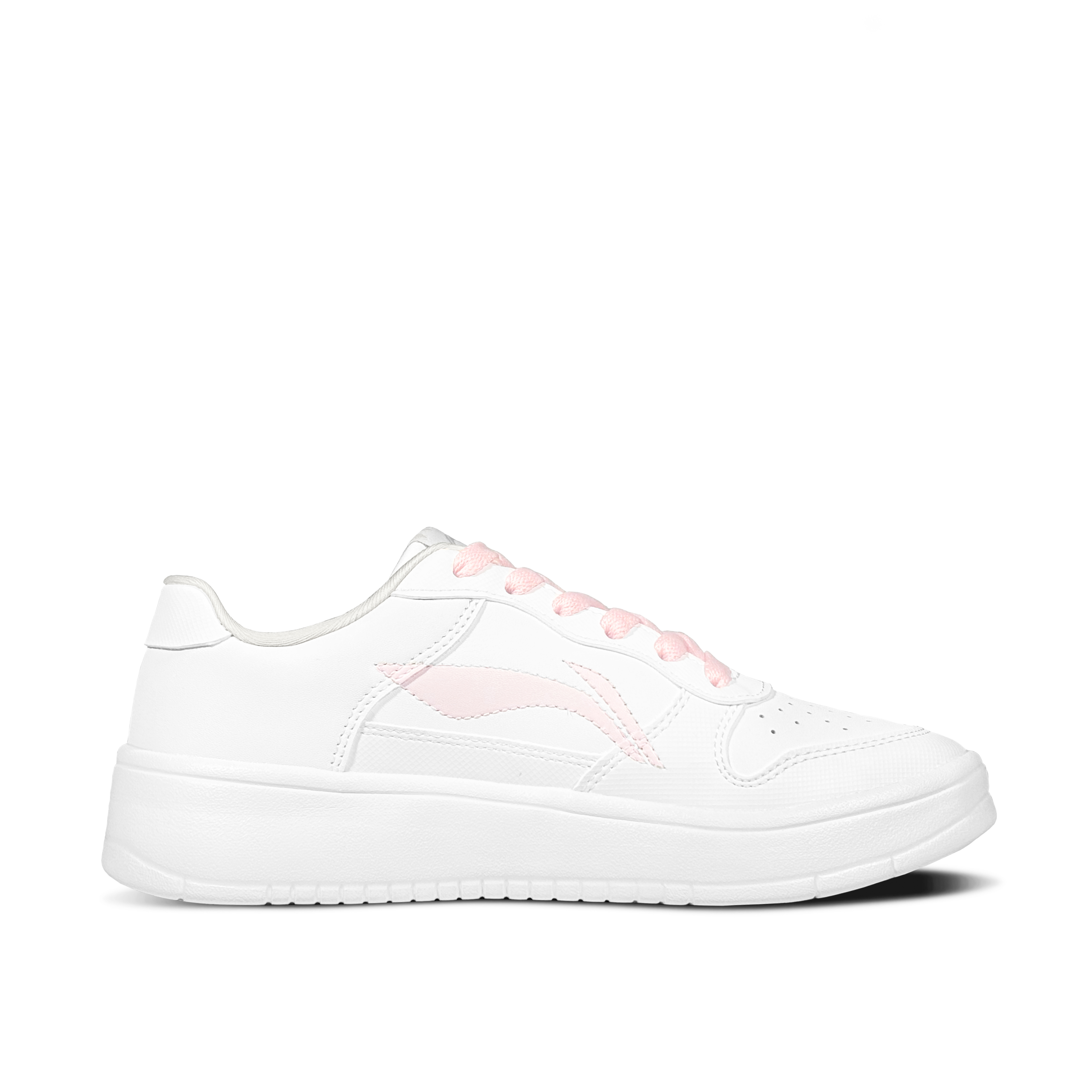 LiNing Pontoon Boats Anti Slip And Wear Resistant Height Increasing Low top Skateboard Shoes Women's Pink White купить в интернет-магазине Yoocart с быстрой доставкой по России.