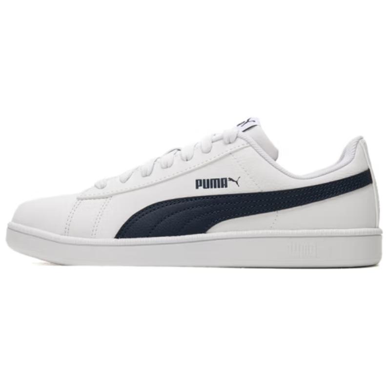 PUMA White Gold Anti Slip Wear Resistant Low Top Skateboard Shoes Unisex White Blue