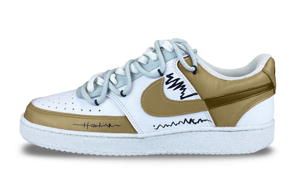 Nike Court Vision Low Anti-Slip Wear-Resistant Low-Top Skateboard Shoes Men's Copper
