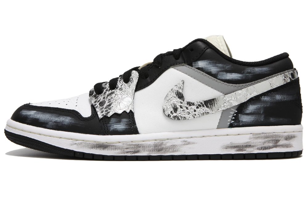 Jordan Air Jordan 1 Anti-Slip Wear-Resistant Low-Top Vintage Basketball Shoes Men's Black