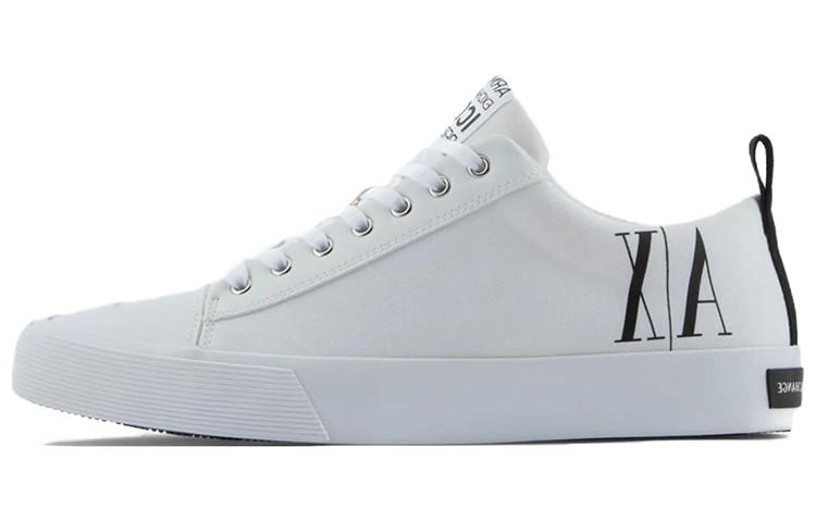ARMANI EXCHANGE Icon Low Top Skateboard Shoes Men's White