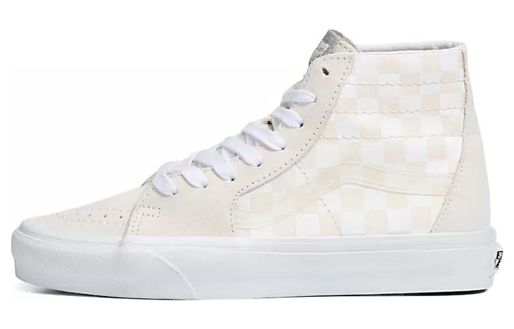 Vans Crystal Sidestripe Sk8 Hi Tapered Shoe 'White Checkerboard'