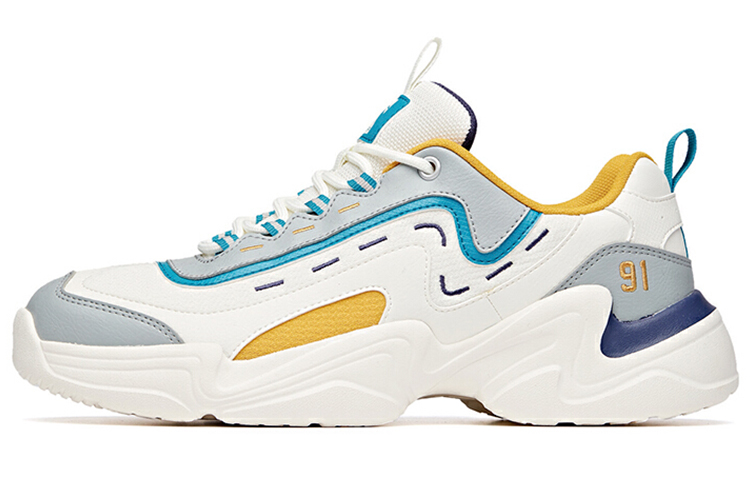 ANTA Chunky Sneakers Men's Low top White/Blue/Yellow