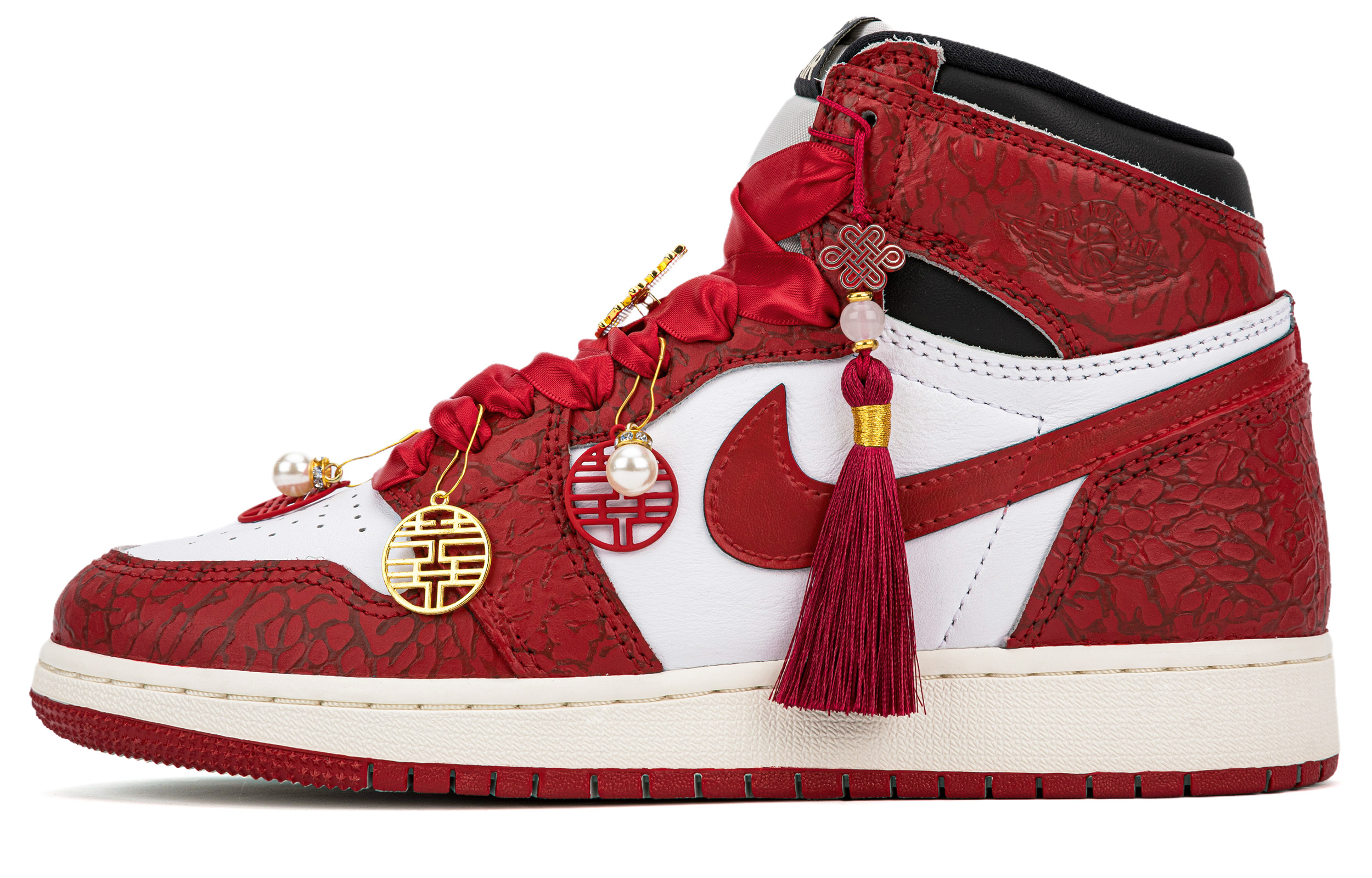 Jordan Air Jordan 1 Lightweight High top Vintage Basketball Shoes Unisex, Red