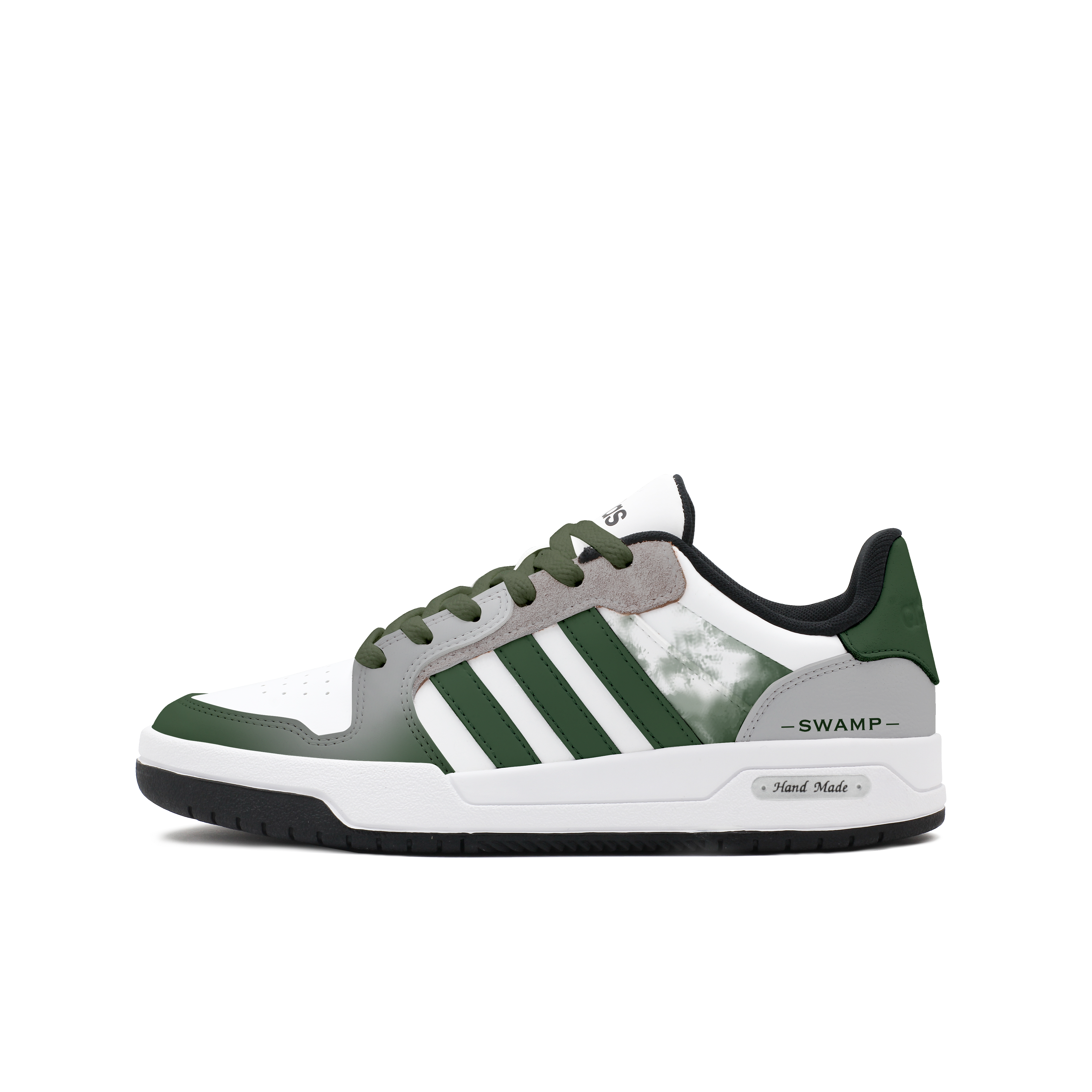 Adidas Neo Entrap Abrasion Resistant Low Top Vintage Basketball Shoes Unisex Green Gray