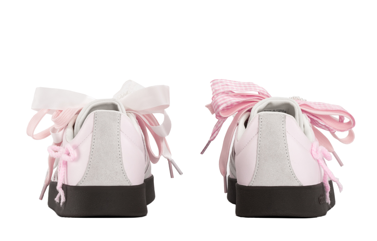 Adidas Vl Court Classic Adidas VC Pink Butterfly Cushioning, Wear Resistant Low top Skateboard Shoes Women's Pink White купить в интернет-магазине Yoocart с быстрой доставкой по России.