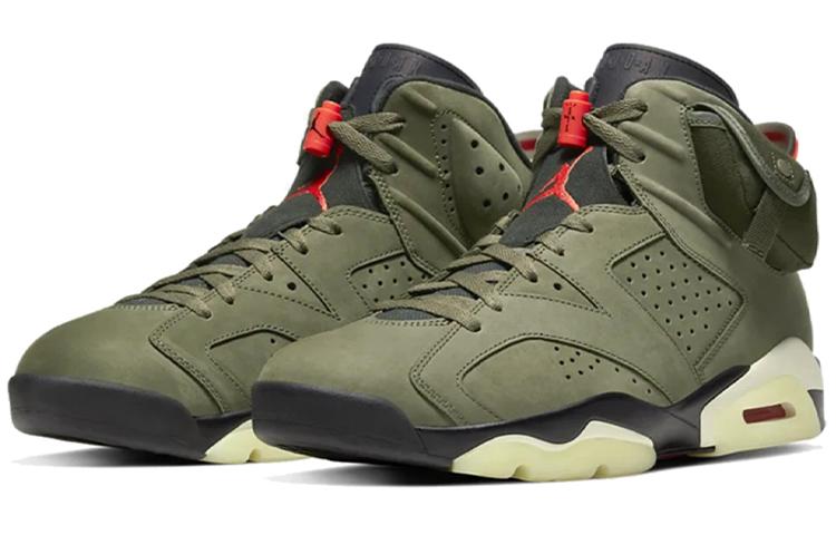 Travis Scott X Jordan 6 Retro Olive купить в интернет-магазине Yoocart с быстрой доставкой по России.