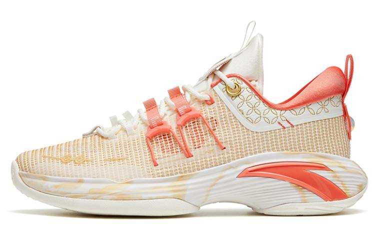 Anta ZUP1 Nitrogen Technology Cushioning Anti-Slip And Wear-Resistant Low-Top Basketball Shoes Red Yellow New Year