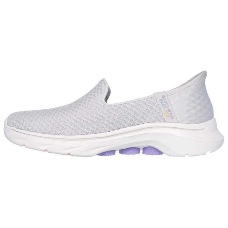 Skechers Women's GO WALK Low Top Casual Shoes Women's Gray Purple
