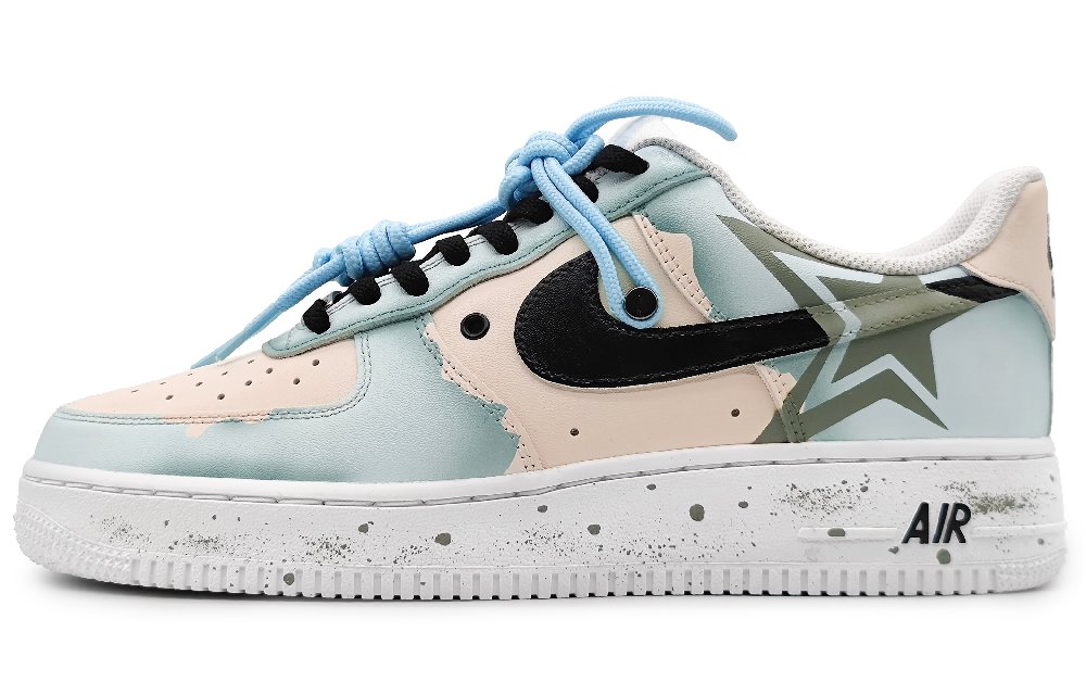 Nike Air Force 1 Low LE Low-Top Skateboard Shoes GS Blue Beige