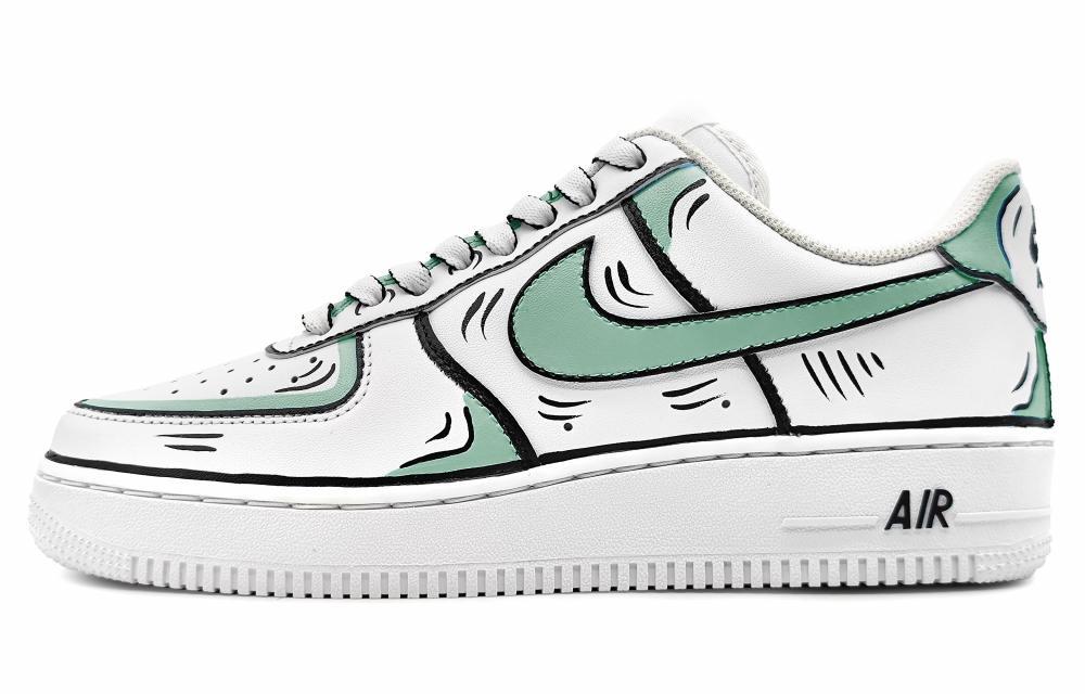 Nike Air Force 1 Coverage Warm Low-Top Skateboard Shoes Men's Green Gray