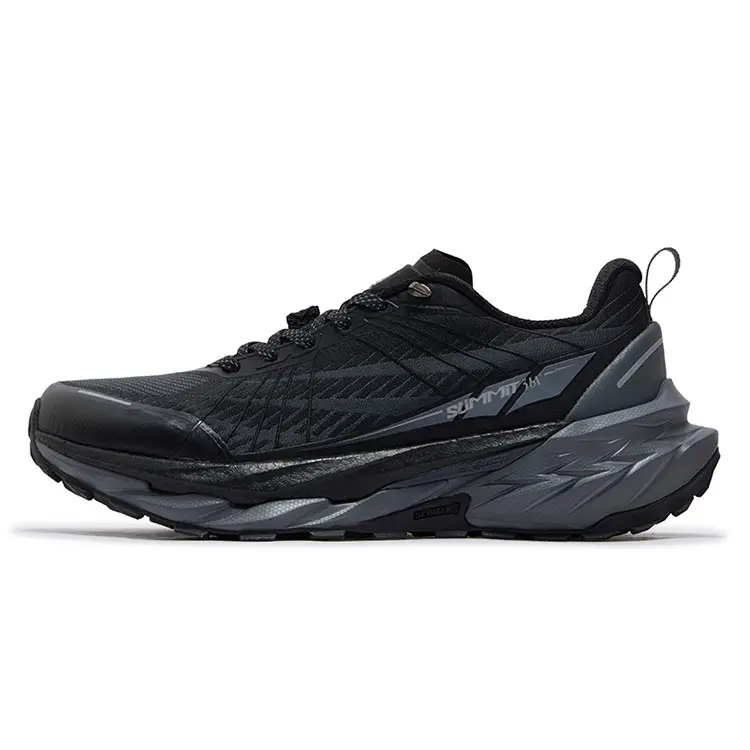 361° Anti Slip And Wear Resistant Support Low Top Casual Running Shoes Men's Black Gray