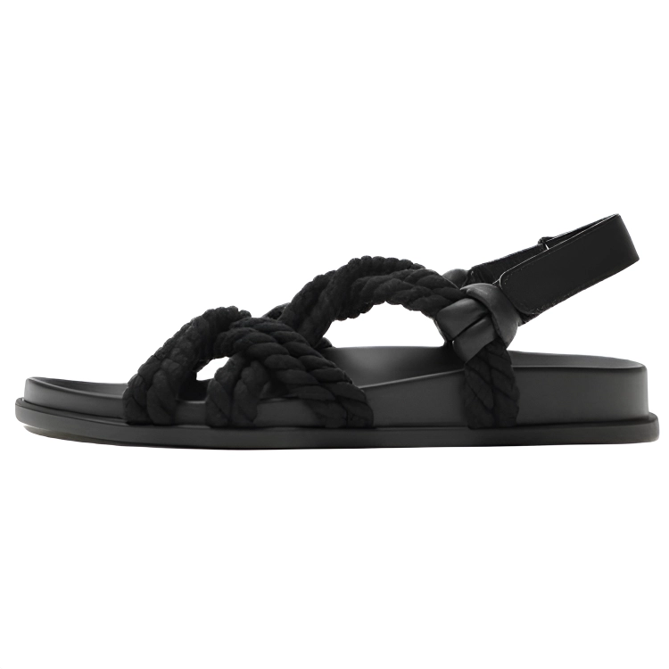 ZARA One Strap Sandals Men's Black