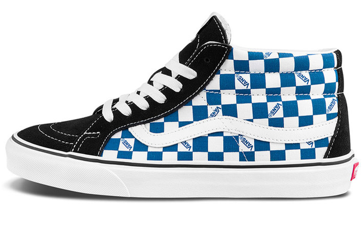 Vans Sk8 mid Checkerboard Blue/White