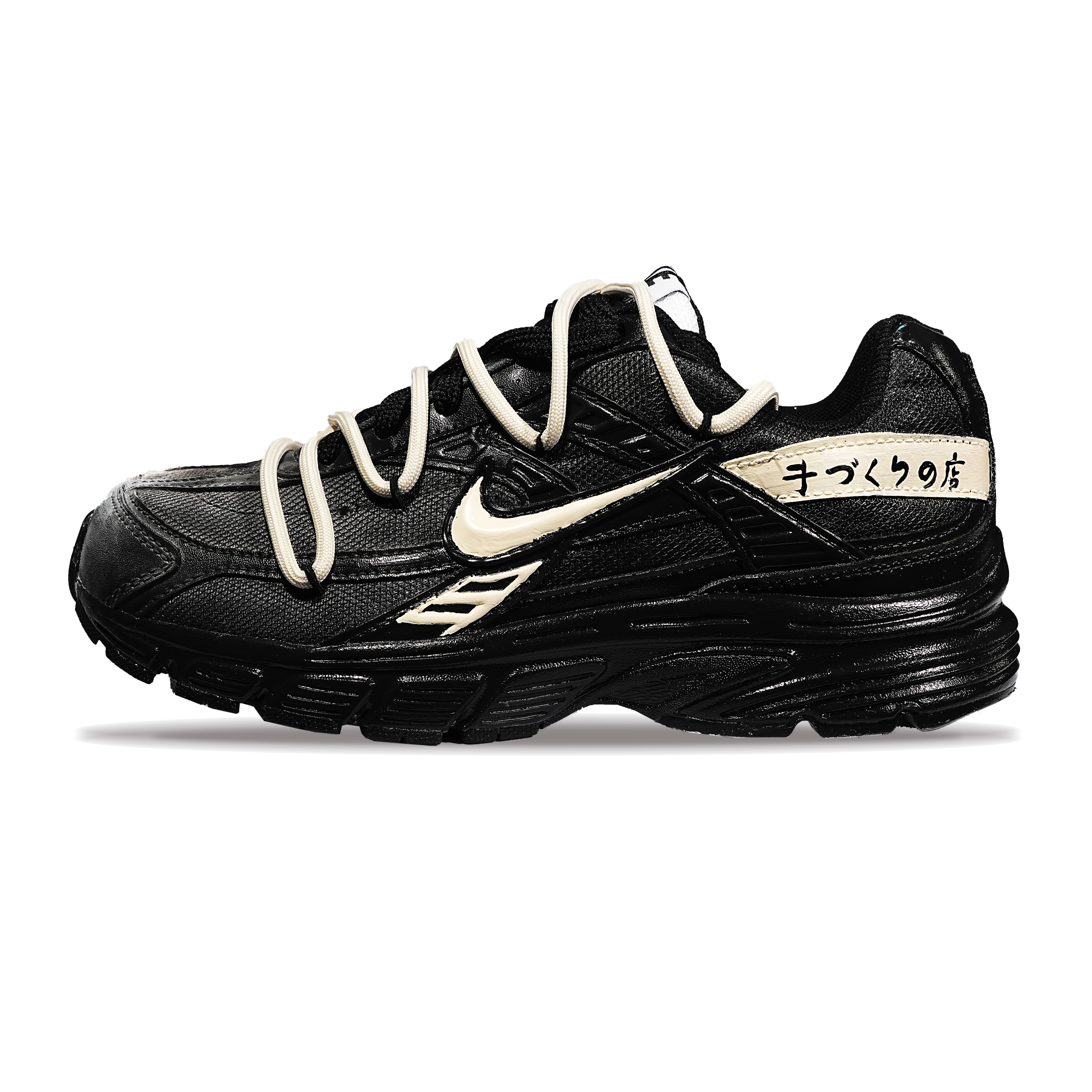 Nike Initiator Cushioning Abrasion Resistant Thermal Low top Running Shoes Unisex Black White