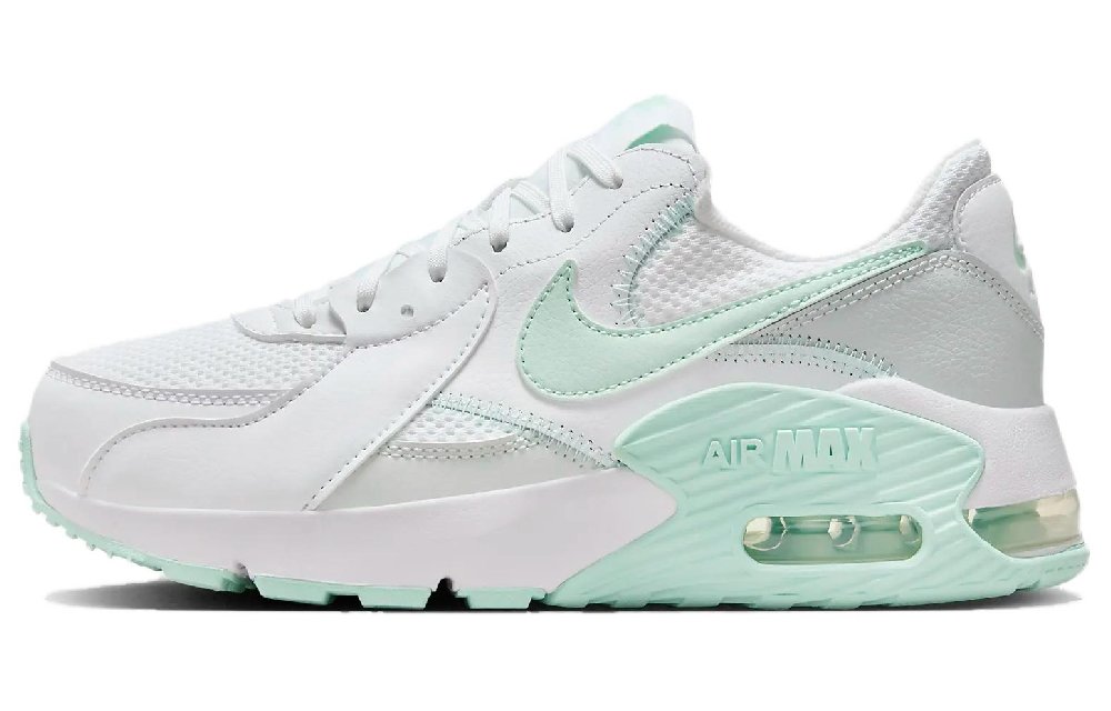 Nike Air Max Excee Беговые кроссовки Низкие Бело-зеленые Женские