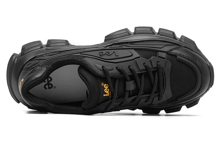 Lee Height Increasing Breathable Low-Top Chunky Sneakers Women's Black
