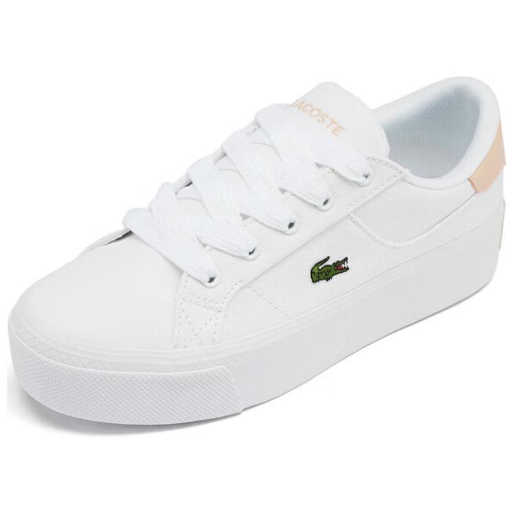LACOSTE Low-Top Skateboard Shoes Women's White Pink купить в интернет-магазине Yoocart с быстрой доставкой по России.