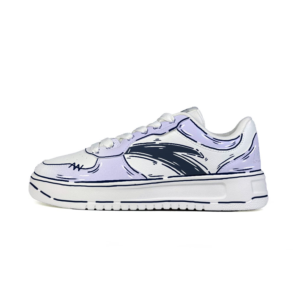 Anta Life Collection Cartoon Line Purple Non slip Lightweight Low Top Skateboard Shoes Unisex Purple
