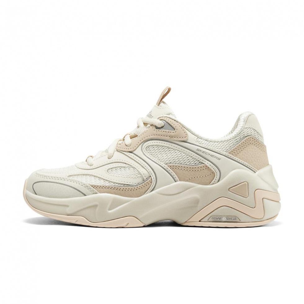 Skechers DLITES Durable Breathable Low-Top Chunky Sneakers Women's Natural