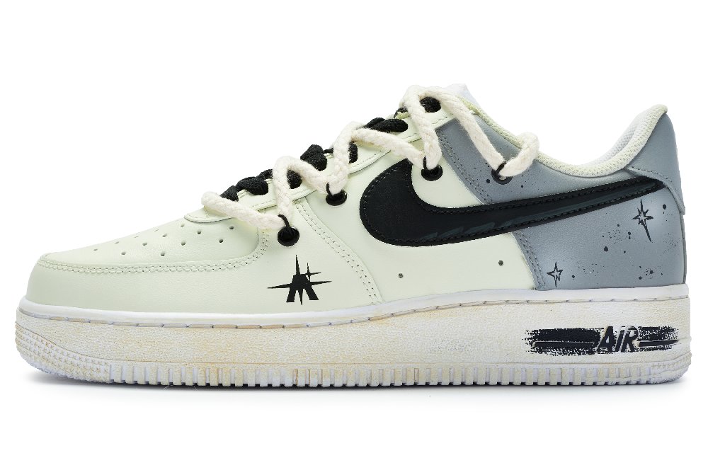 Nike Air Force 1 Low-Top Skateboard Shoes Men's Beige Gray