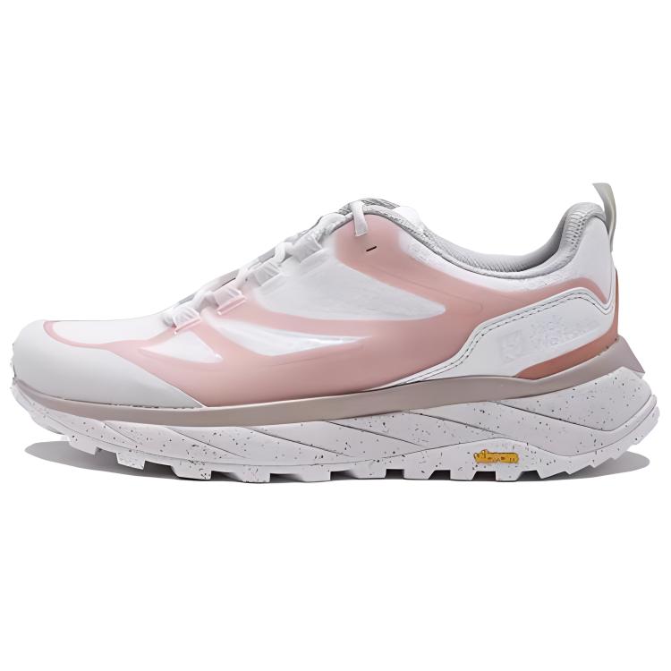Jack Wolfskin Anti-Slip Wear-Resistant Low-Top Trekking Shoes Women's Pink White
