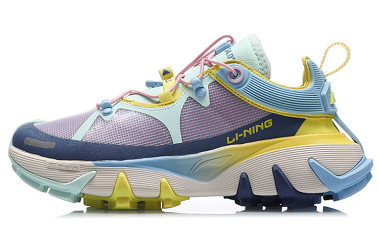 LiNing Wu Xing 1 Low Top Basketball Shoes Women's Purple Blue Yellow