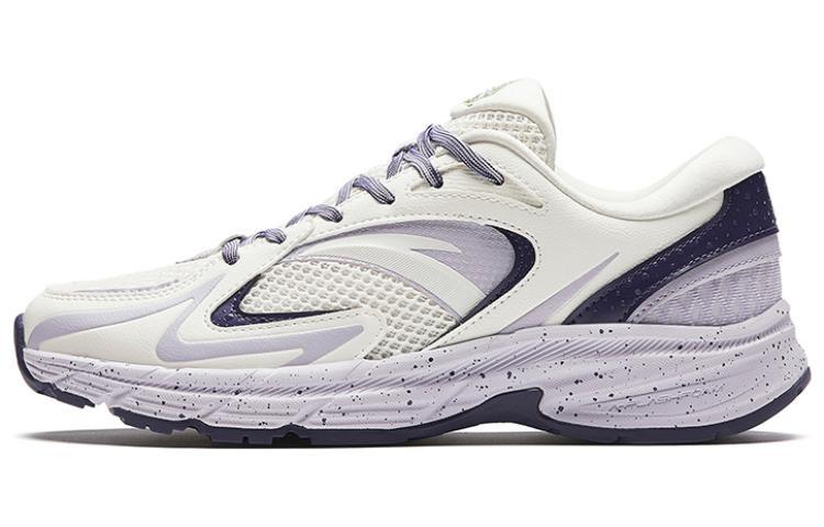Anta AT952 Anti Slip Wear Resistant Low Top Running Shoes Women's White Purple