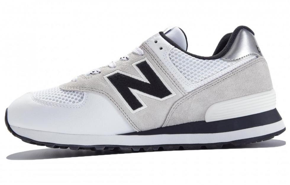 New Balance 574 White Black Grey