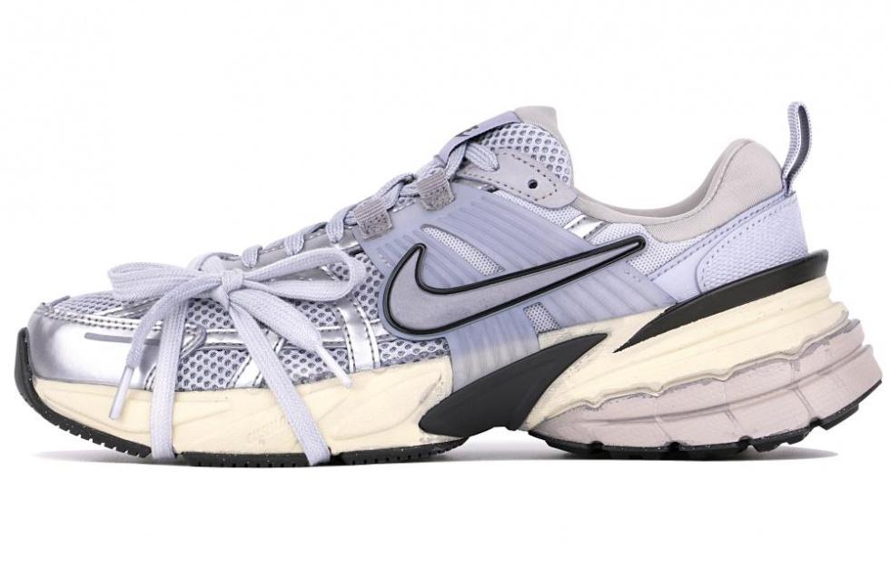 Nike V2K Run Cushioning Anti-Slip Wear-Resistant Breathability Low-Top Running Shoes Women's Gray Silver