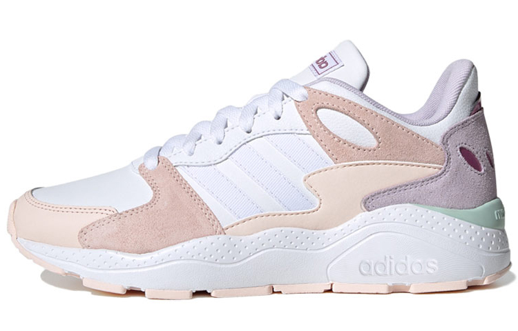 Adidas Neo Crazychaos Anti Slip Wear Resistant Low Top Running Shoes Women's White Pink Purple