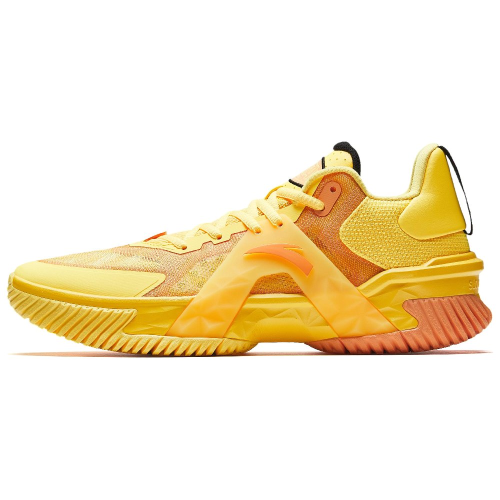 Anta Space 5 Anti-Slip And Wear-Resistant Anti-Rollover Low-Top Basketball Shoes Men's Yellow Orange