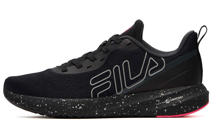 FILA Athletics Low Top Marathon Running Shoes Women's Black Silver