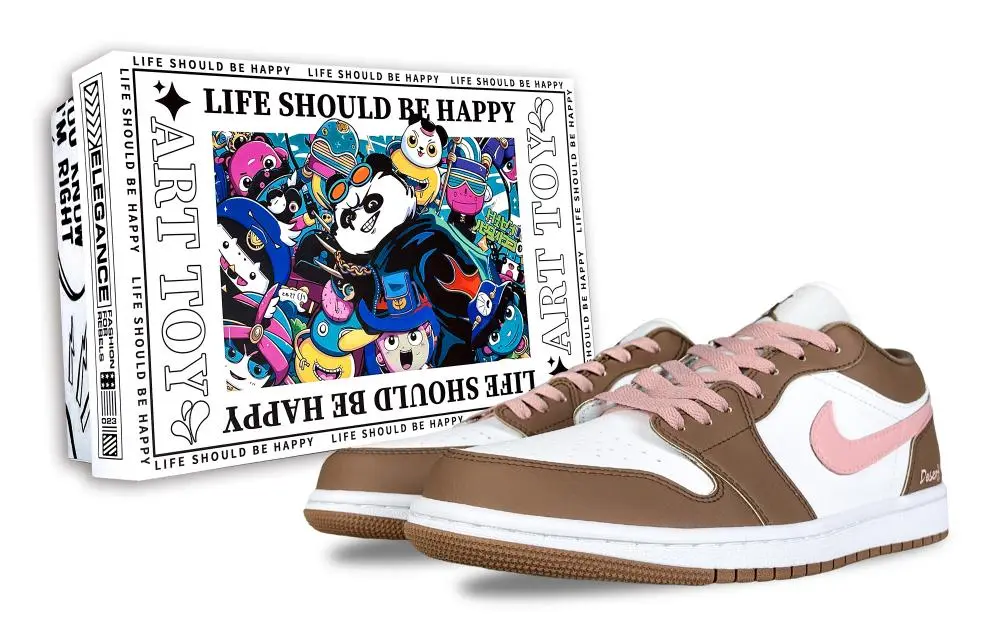 Jordan Air Jordan 1 Low Fairyland, Withered Rose Abrasion Resistant Low top Vintage Basketball Shoes Women's Pink Brown